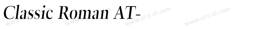 Classic Roman AT字体转换 Classic Roman AT字体转换